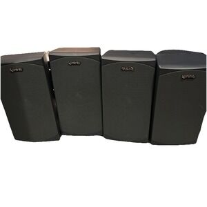 4 Infinity Universal Satellite Speakers US-1 333592 W/ Brackets 10-100w Works